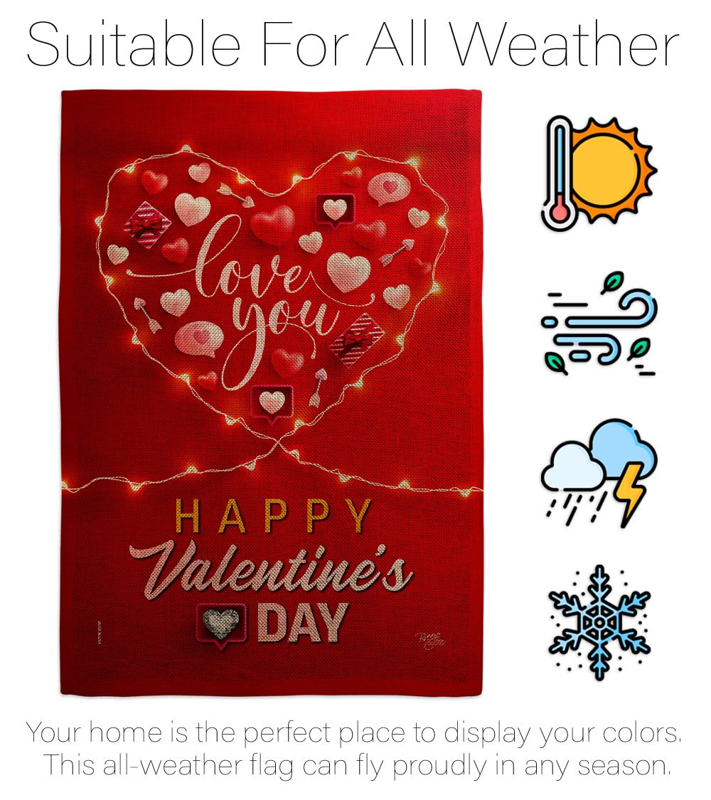 Love Garden Flag - Valentine's Day Decor for Home & Yard