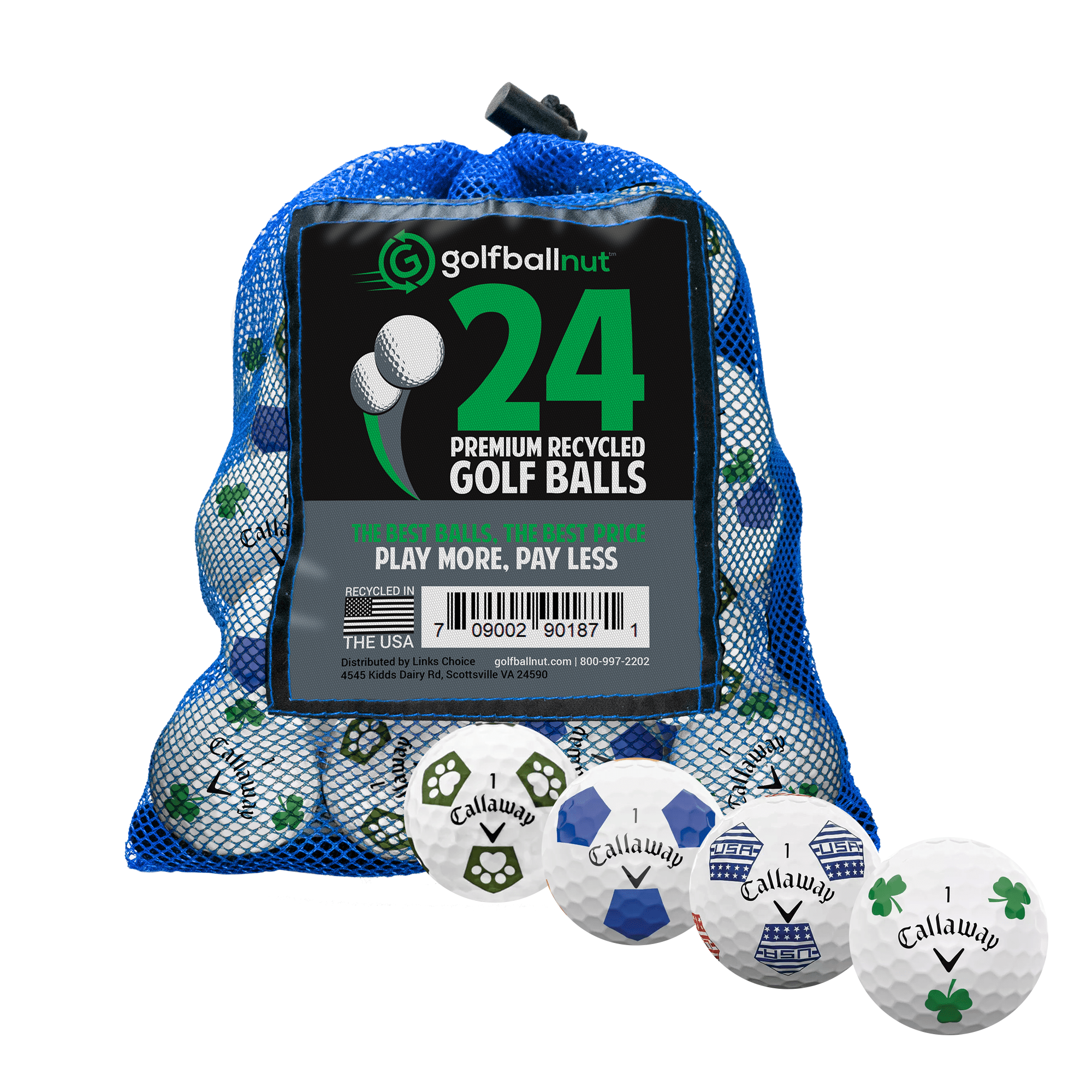 Premium Used Callaway Chrome Soft Truvis Golf Balls - 12/24/36 Pack with Durable Mesh Bag | High Performance Practice & Game Balls for Driving Range, Course Play & Tournament Training