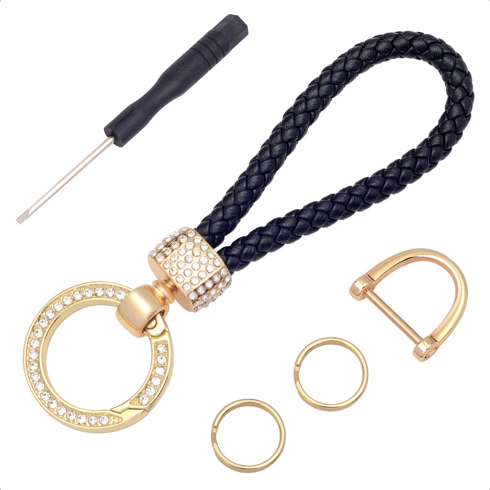 Bling Rhinestone Keychain - Stylish Key Ring for Gifts & Accessories
