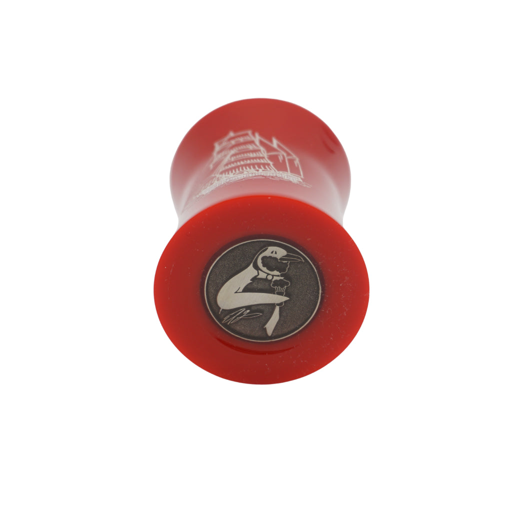 Premium Sea Voyager Etched Series Shaving Brush with Red Handle - Fits 24mm & 26mm Knots - Perfect for Wet Shaving & Beard Grooming at Home
