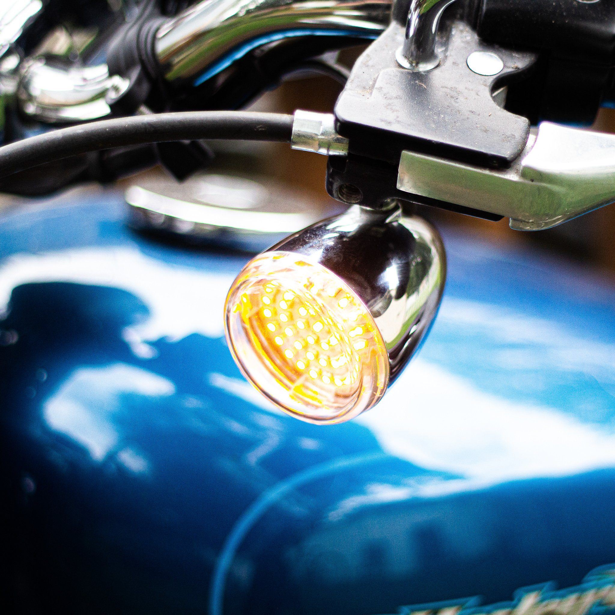**Eagle Lights 2nd Gen LED Turn Signal Kit for Harley Davidson - Front 1157 & Rear 1156 Amber Lights - High Visibility for Day & Night Riding**