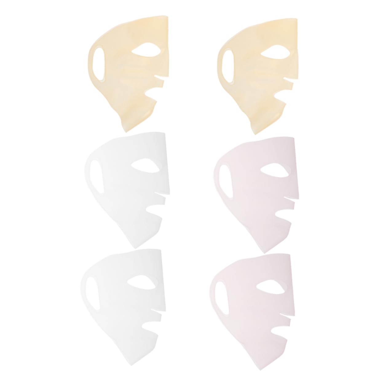 FOMIYES 6pcs Reusable Silicone Mask Holder for Sheet Masks - Earring Style Face Cover for Moisturizing Skincare & Spa Treatments at Home