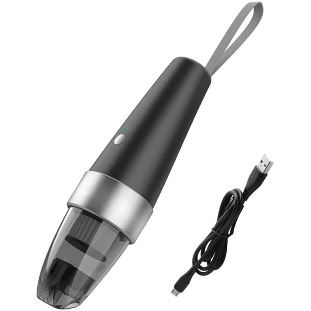 SMALK Cordless Handheld Vacuum Cleaner - USB Rechargeable, Portable & Lightweight for Car, Home, Office - Black | Quick Cleanup for Pet Hair, Crumbs & Dust on Upholstery, Car Seats & Small Spaces