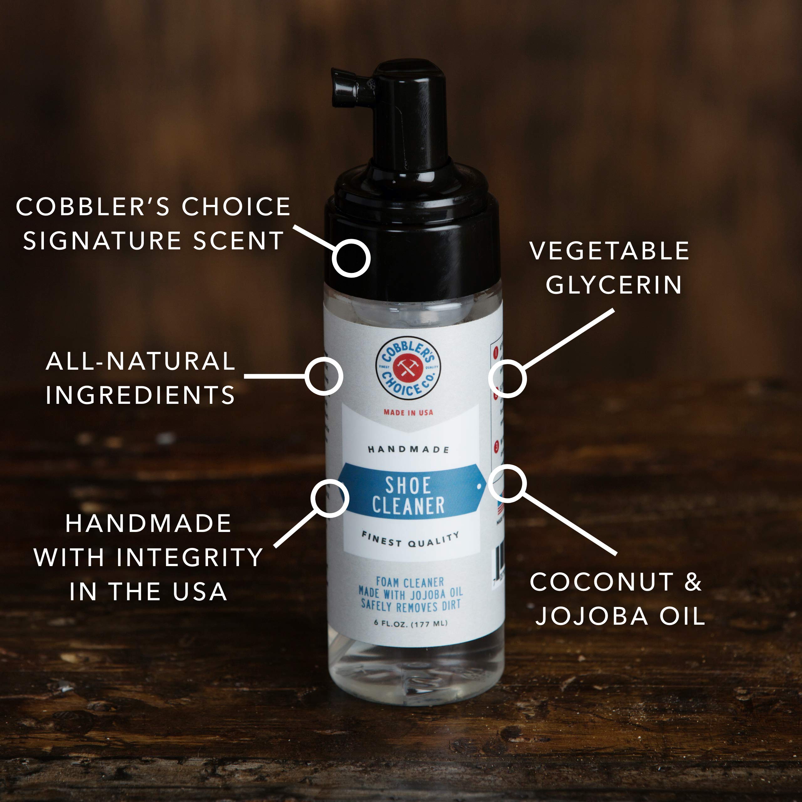 Cobbler's Choice All-Natural Shoe Cleaner - Safe for Sneakers, Textiles, Leather & Suede | Perfect for Daily Shoe Care, Sports Gear & Luxury Handbag Maintenance