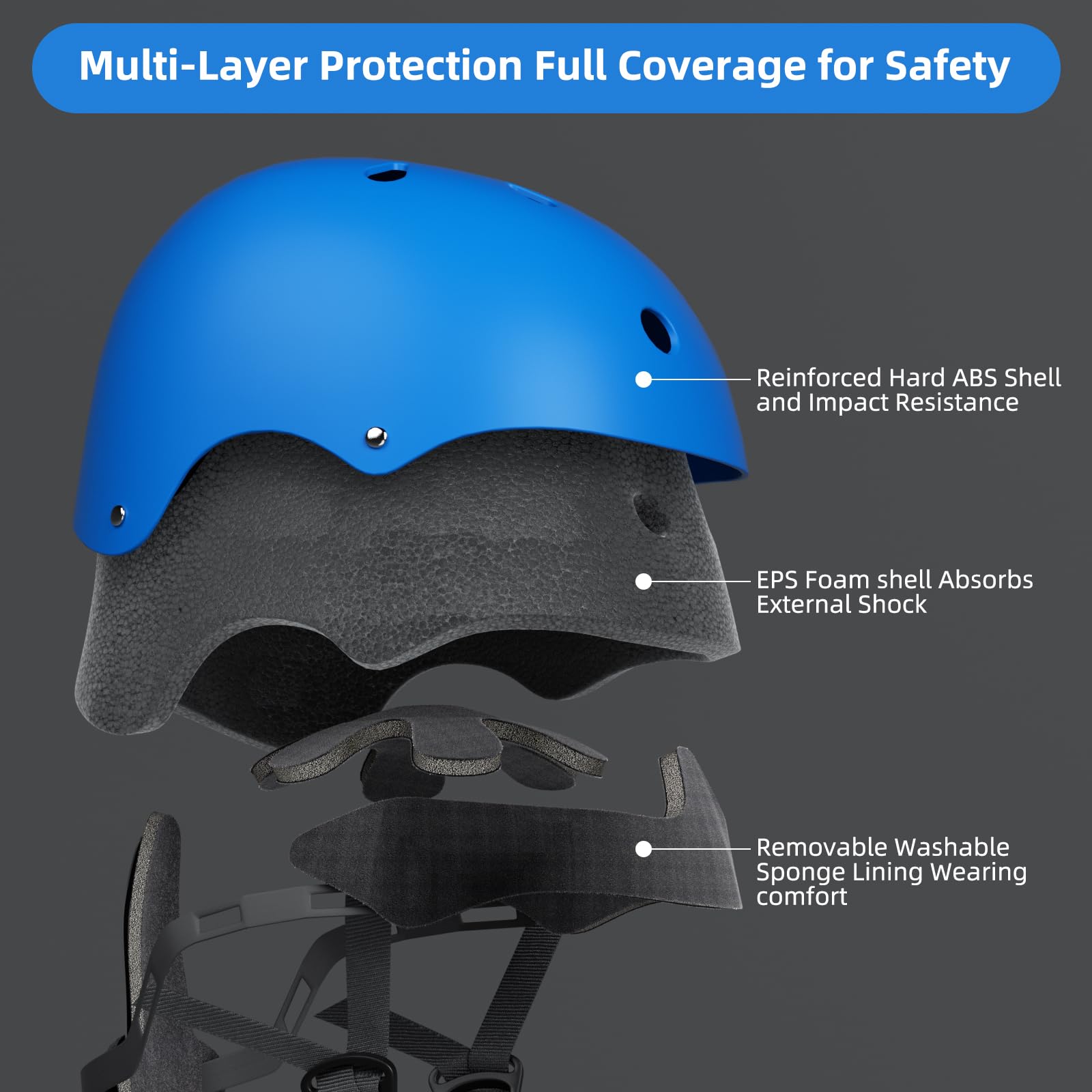 KORIMEFA Kids Bike Helmet for Boys & Girls Ages 3-13 - Safety Certified for Cycling, Scooter, Skateboard & Roller Skating - Lightweight Adjustable Youth Helmet for Outdoor Sports & Playground Activities