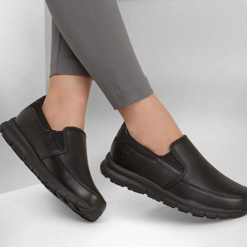 Women's Non-Slip Work Shoes - Nampa Annod Sr Comfortable Safety Shoes for Nurses, Waitresses & Healthcare Professionals