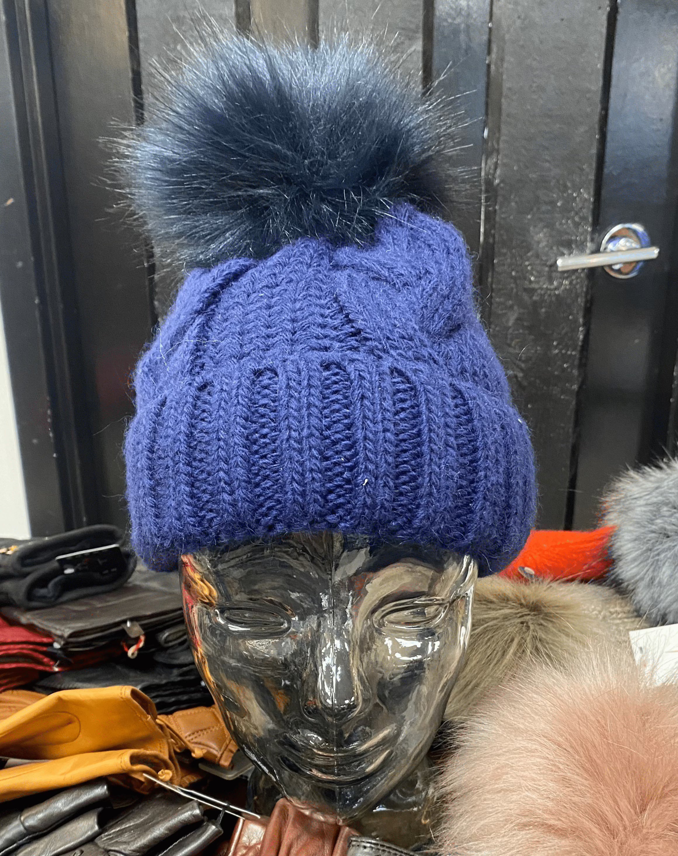 Cozy Knit Fleece Lined Pom Pom Winter Beanie Hat for Women - Warm Soft Cuffed Knit Hat for Cold Weather, Outdoor Activities & Fashion Accessories