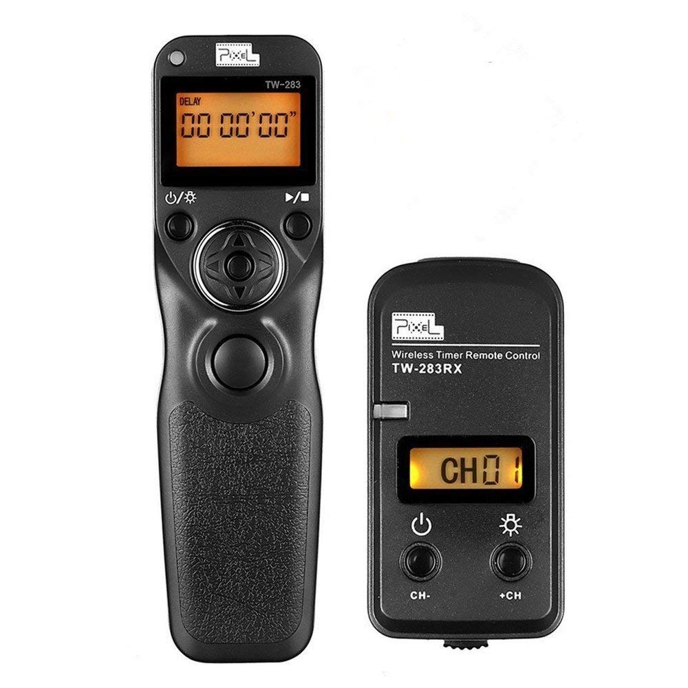 Pixel TW-283/E3 LCD Multi-Function Remote Shutter Release Timer for Canon EOS DSLR, Pentax & Contax Cameras - Perfect for Time-Lapse Photography, Group Shots and Long Exposure Shooting