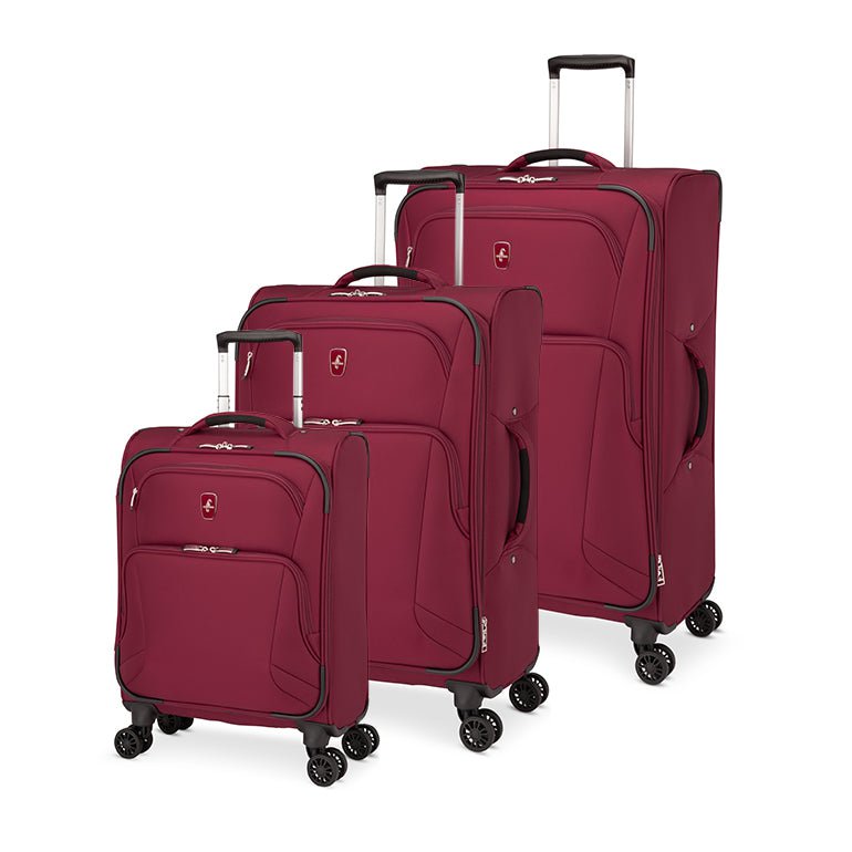 Atlantic Artisan III Spinner 3-Piece Luggage Set - Lightweight Expandable Suitcase with 360° Wheels for Travel, Business & Vacation (Black) - Perfect for Airplane Carry-On & Checked Bags