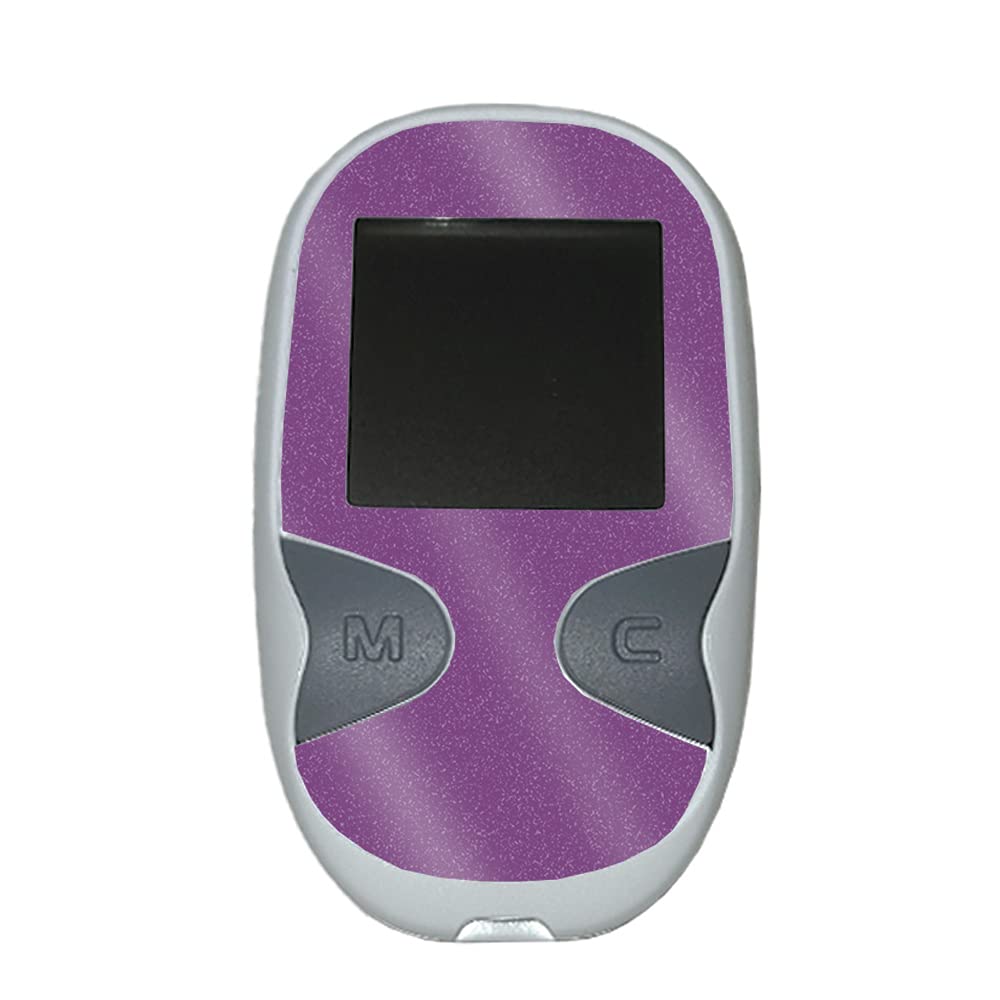 MightySkins Glossy Glitter Skin Cover for Care Touch Glucose Meter - Solid Purple | Protective & Durable High-Gloss Finish | Easy to Apply | Made in USA | Perfect for Diabetics & Daily Glucose Monitoring
