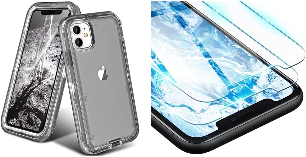 ORIbox Clear Shockproof Case for iPhone 11 - Slim Protective Cover with Anti-Slip Grip | Perfect for Everyday Use, Outdoor Activities & Travel Protection