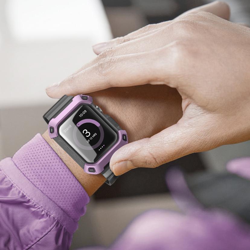 Apple Watch UB Pro Wristband Case (42mm) - Durable Protective Cover with Comfortable Fit, Purple - Perfect for Workouts, Running & Daily Use