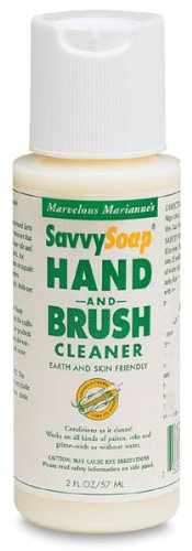 SavvySoap Hand & Brush Cleaner 2oz - Gentle Cleaning for Artists & Makeup Brushes