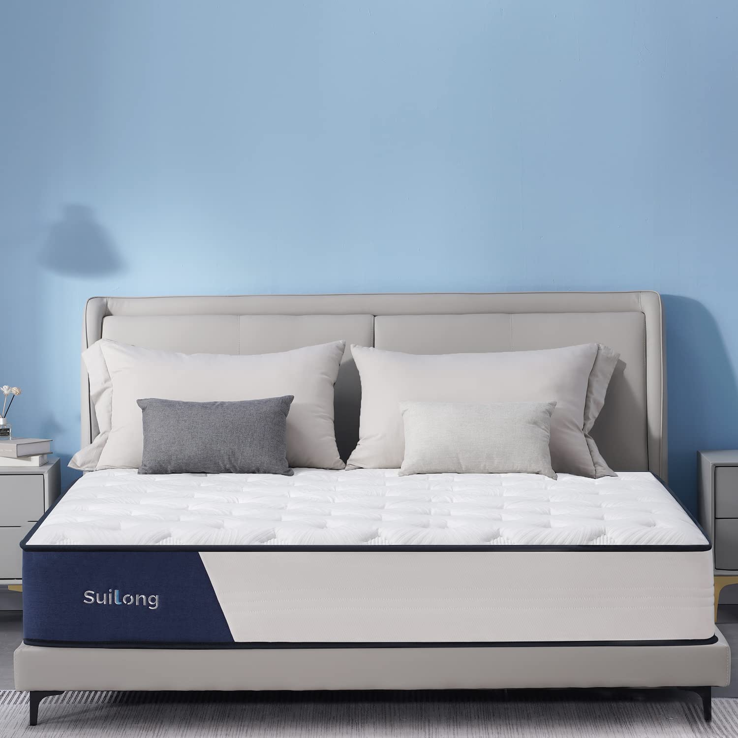10 Inch Twin Hybrid Mattress - Medium Firm Gel Memory Foam & Pocket Innerspring for Back Pain Relief - Cooling 5-Zone Ergonomic Support - Perfect for Guest Rooms, Kids Beds & Small Spaces - CertiPUR-US Certified - Bed in a Box