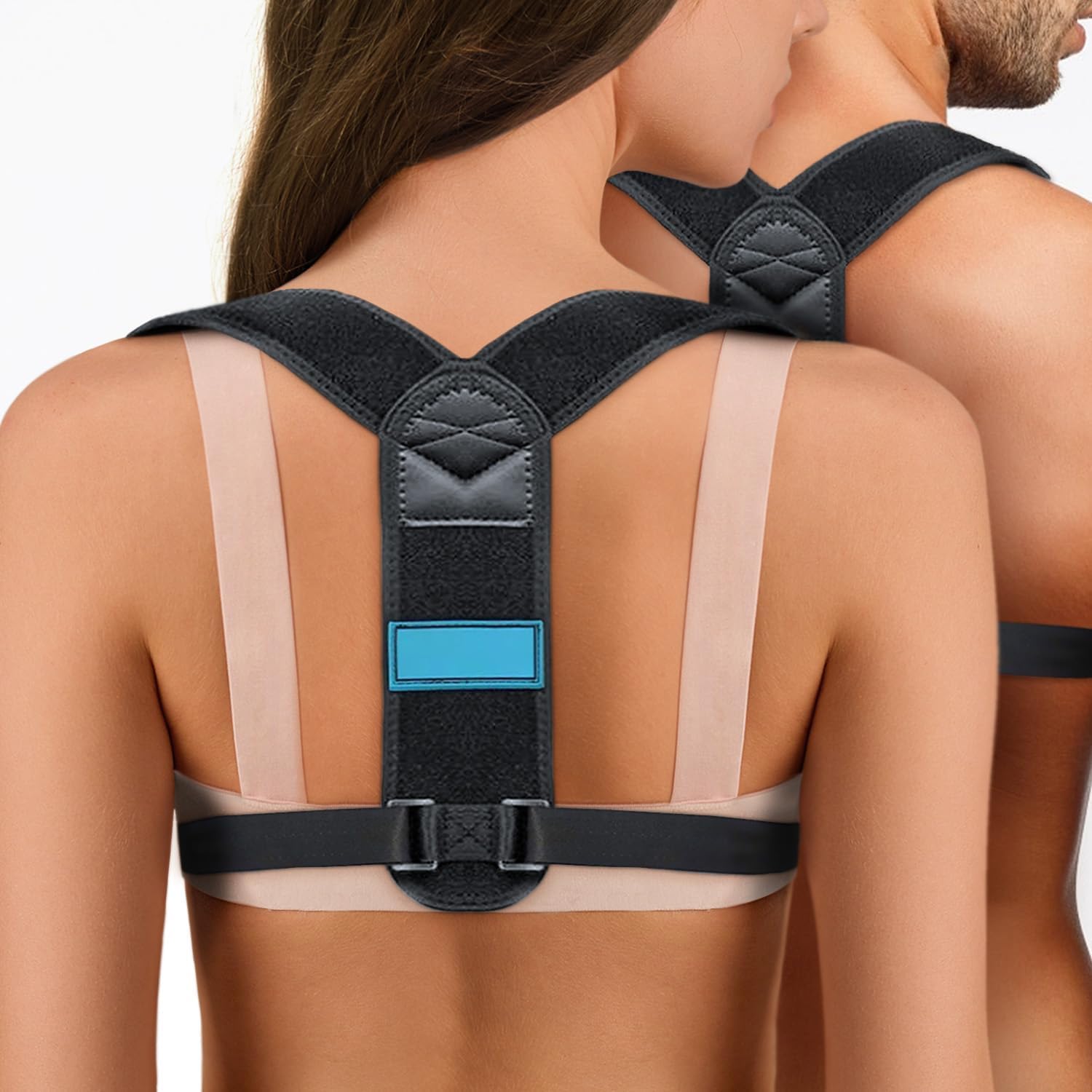 Adjustable Posture Corrector for Women & Men - Upper Back Brace & Shoulder Support for Neck Pain Relief, Lumbar Discomfort & Better Posture - Ideal for Office Work, Gaming, Driving & Daily Activities