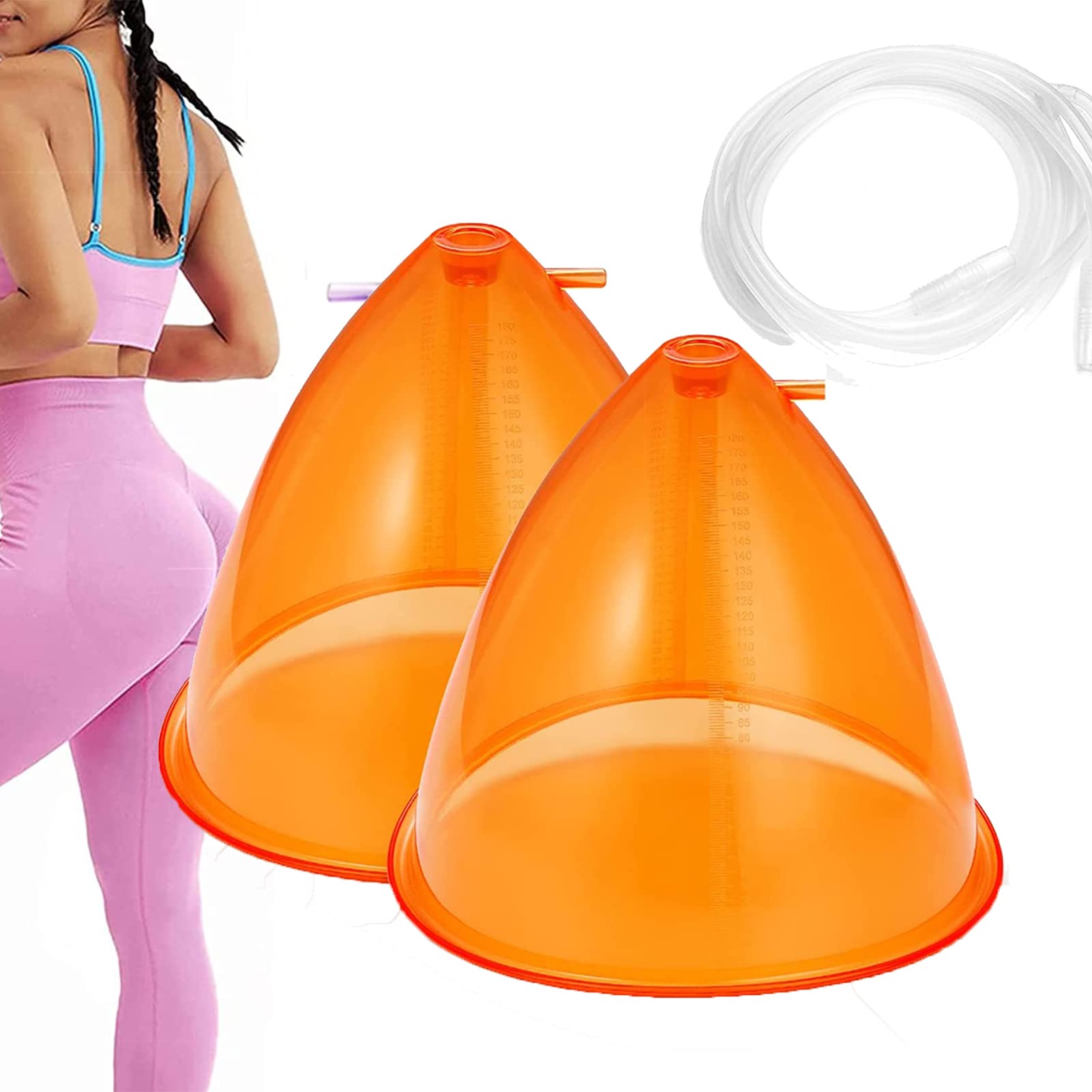 80/90/150ML Vacuum Suction Cups for Butt Lifting & Body Sculpting - Professional Cupping Massage Therapy Tools - 1 Pair (150ML Size) - Perfect for Home Spa, Cellulite Reduction & Relaxation Therapy