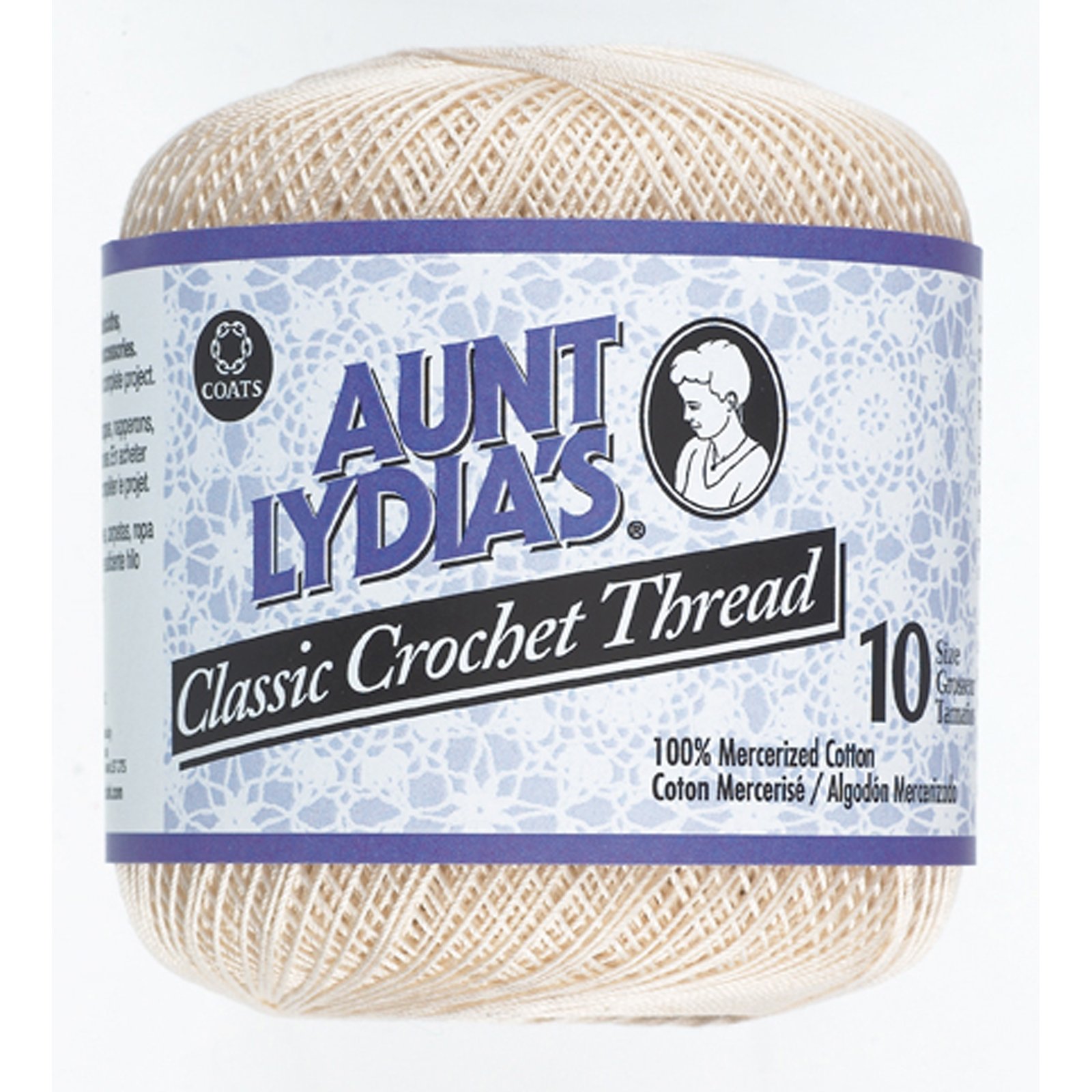 Aunt Lydia's Classic Crochet Thread Size 10 - 100% Cotton Yarn for Crocheting, Knitting & DIY Crafts - Perfect for Doilies, Table Runners & Home Decor Projects