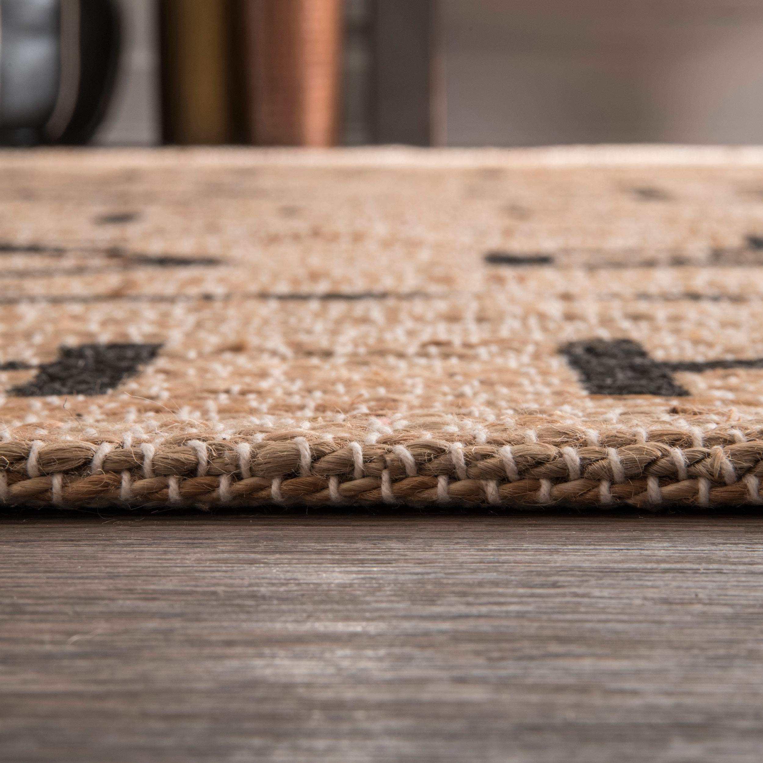 nuLOOM Hand Loomed Natural Fiber Barry Area Rug 9'x12' - Eco-Friendly Jute Rug for Living Room, Bedroom & Dining Room Decor