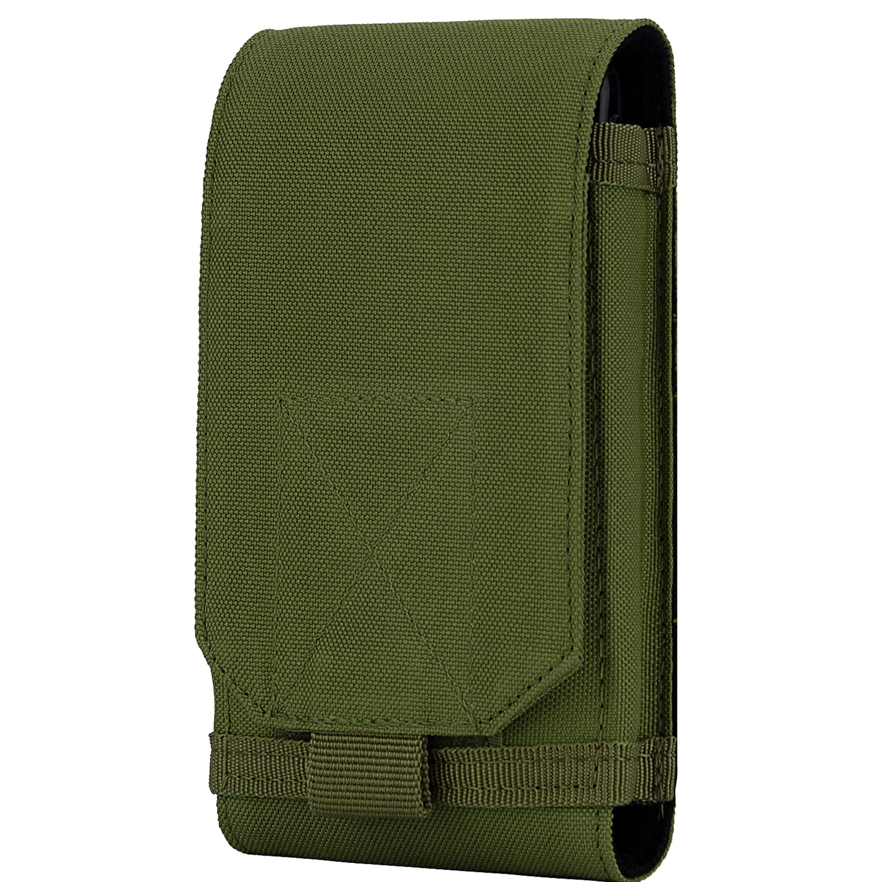 IronSeals Tactical Molle Phone Holster Pouch - Universal Belt Waist Bag for iPhone 16 Pro Max/16 Pro/15 Pro Max/14 Pro Max & Samsung S24/S23/S22 - Perfect for Hiking, Camping & Outdoor Adventures (Size L)