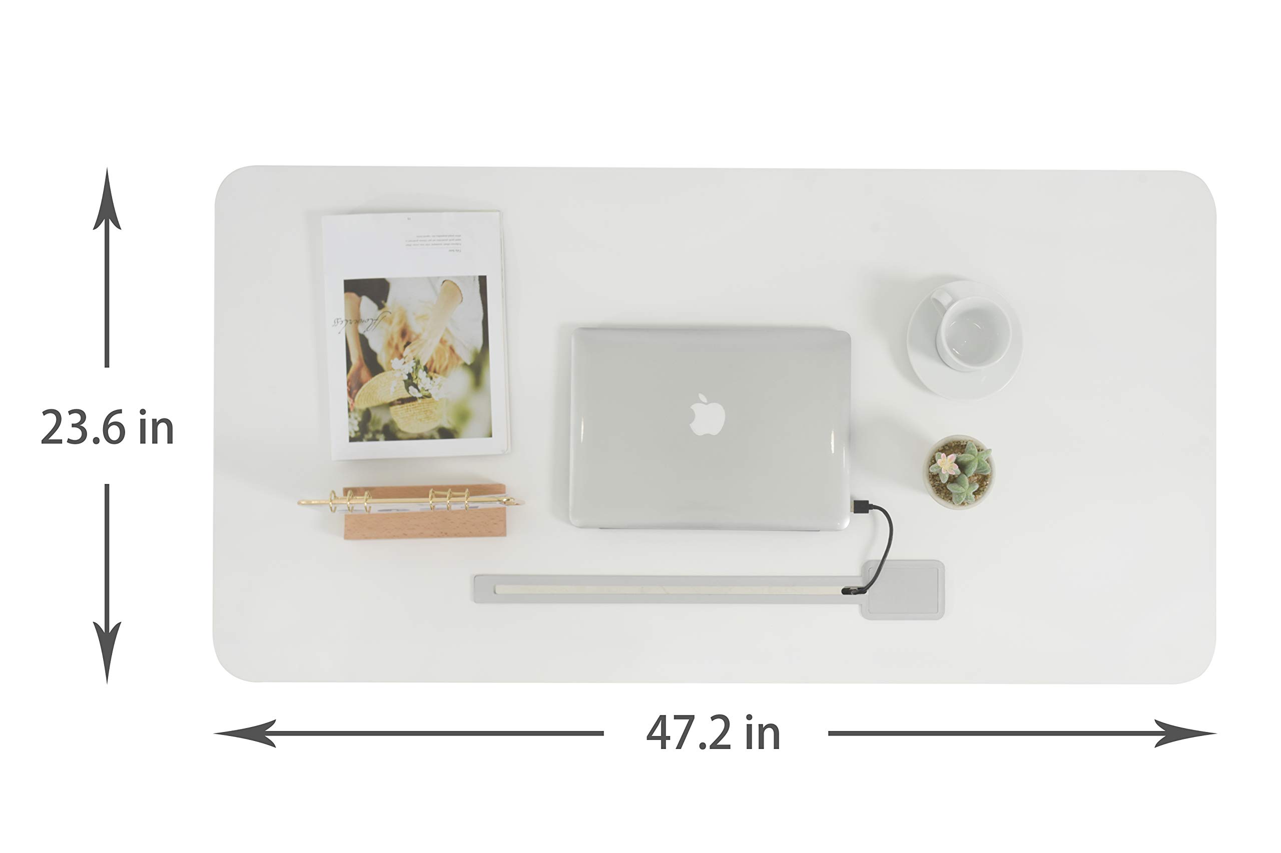 ApexDesk 47 Inch Modern Home Office Computer Desk - Simple Writing Study Desk for Students & Professionals - White | Perfect for Small Spaces, Remote Work & Online Learning