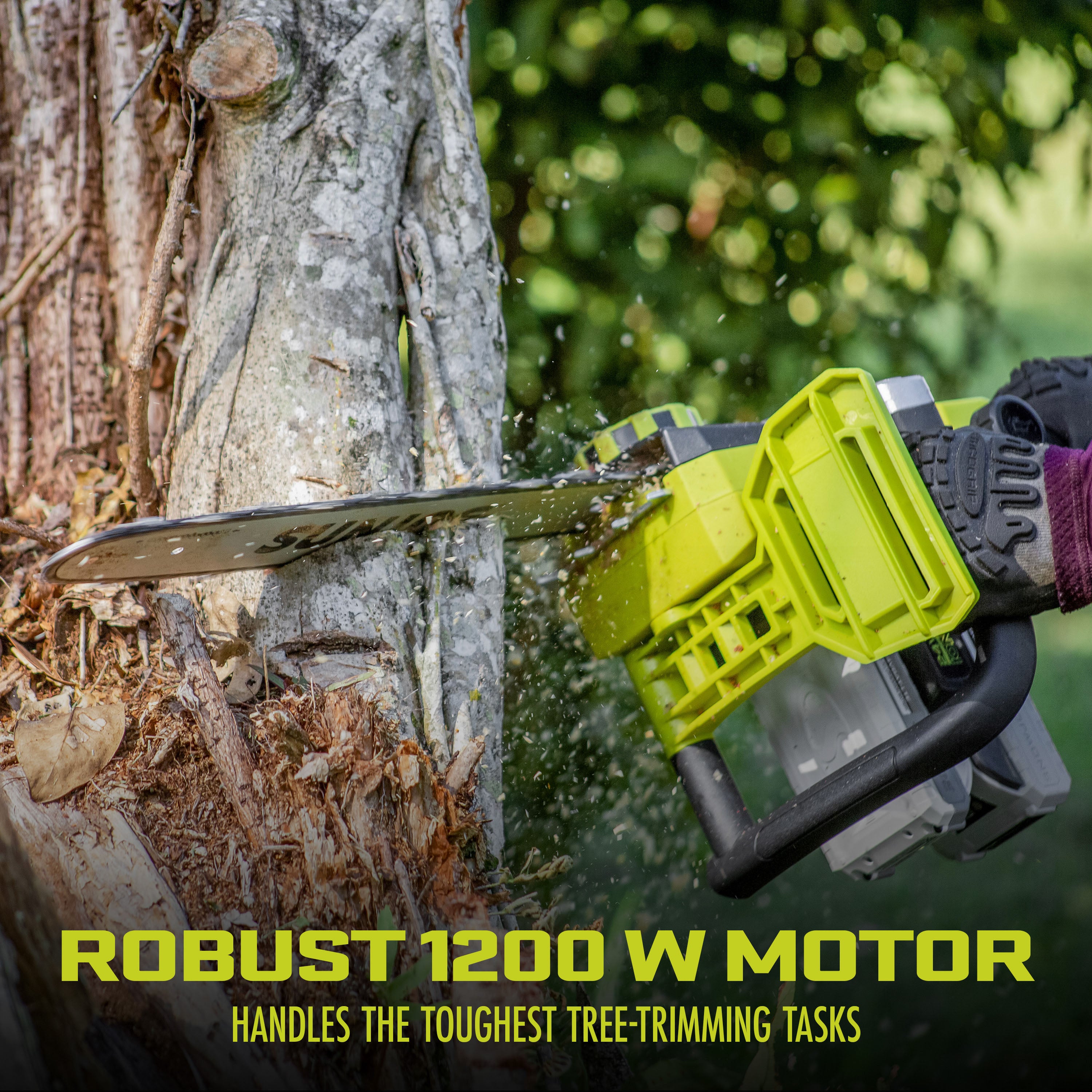 Sun Joe 24V X2 CS16-CT 48V IONMAX Cordless Chainsaw - 16 Inch Bar | Brushless Motor | Tool Only | Perfect for Tree Trimming, Firewood Cutting & Landscaping