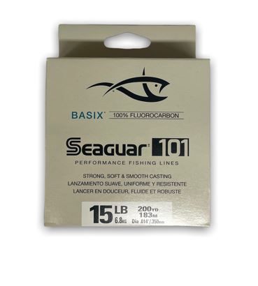 Basix 101 Fluorocarbon Fishing Line - 15 lb Test Strength - High Performance Invisible Fishing Line for Freshwater & Saltwater Angling - Perfect for Bass, Trout, and Walleye Fishing