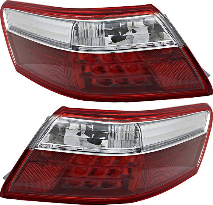 Toyota Camry Hybrid LED Tail Lights Set - Driver & Passenger Side (2007-2009) | Replacement for Broken Lights | Enhanced Night Visibility & Safety