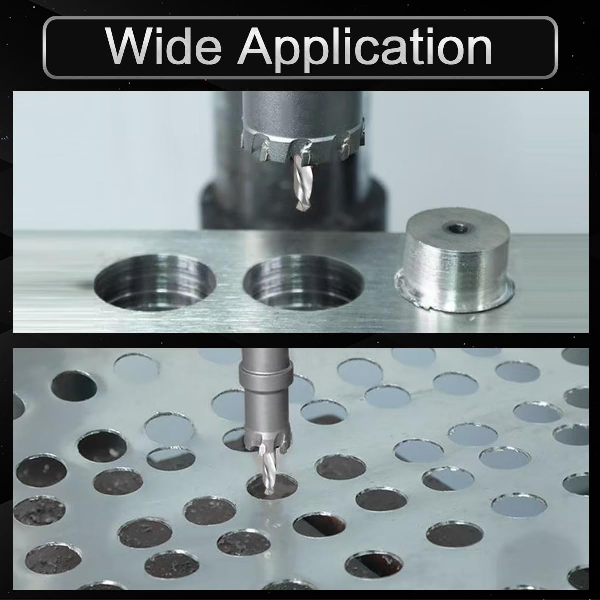 KATUR 28mm Tungsten Carbide Tipped Hole Saw Cutter - Professional TCT Drill Bit Set for Stainless Steel, Sheet Metal & Hard Materials - Perfect for Plumbing, HVAC, and Metal Fabrication Projects