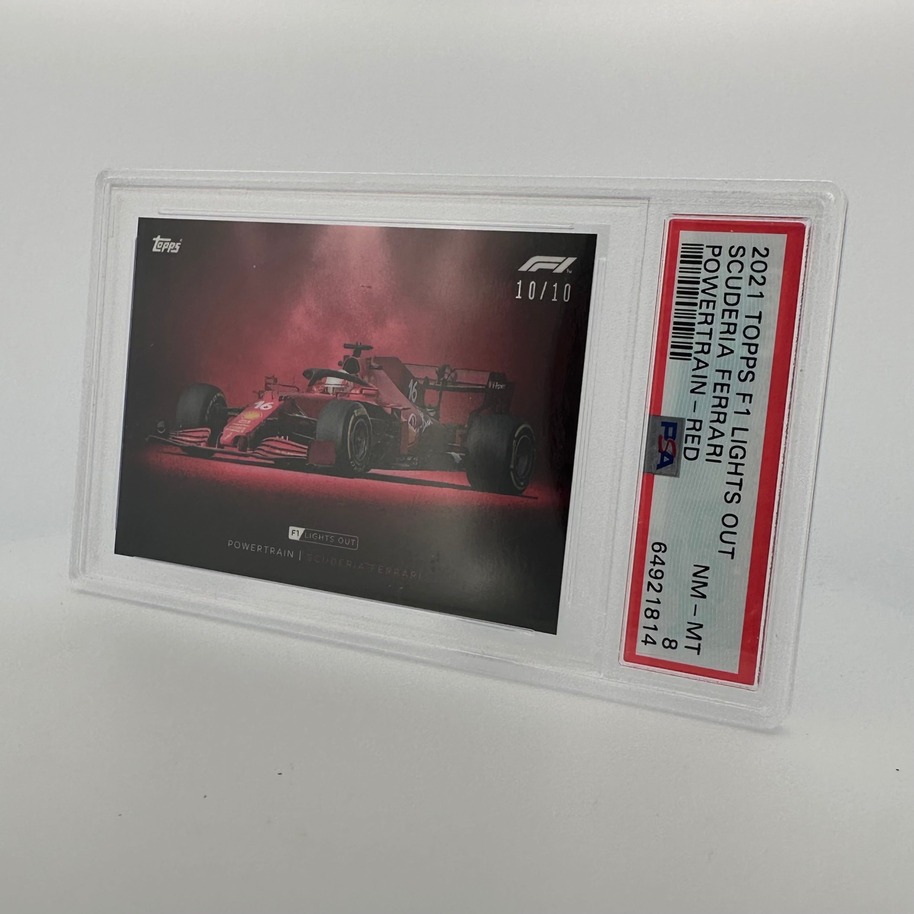 PSA 8 Graded 10/10 Scuderia Ferrari Powertrain Red - Perfect for Racing Enthusiasts & Collectors, Ideal for Display or Investment