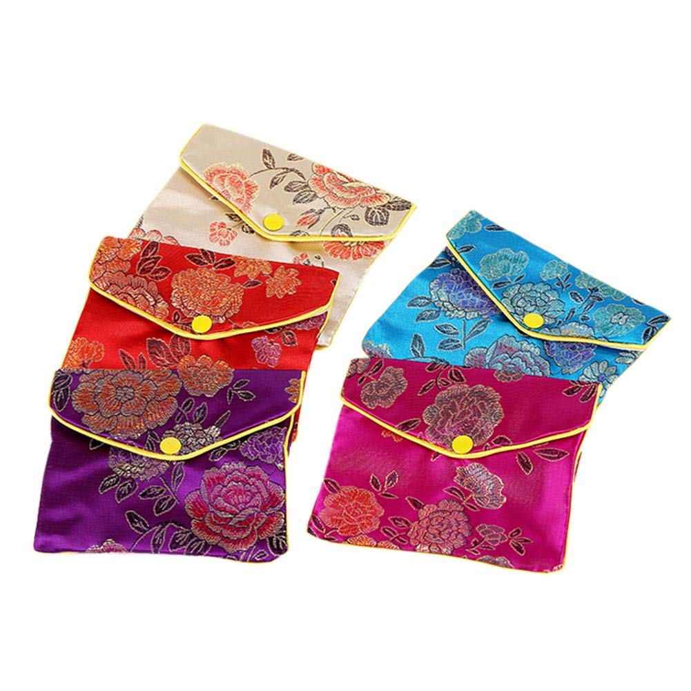 Activane 12-Piece Silk Jewelry Pouch Set - Embroidered Small Gift Bags for Necklaces, Earrings & Coins - Elegant Jewelry Storage Organizer for Women & Girls | Perfect for Travel, Gifting & Home Organization