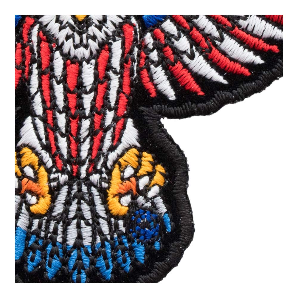 American Flag Eagle Iron On Patches for Clothing & Jeans - 4.75x3.5in Patriotic Embroidered Sew On Patches for Jackets, Bags, Hats & DIY Crafts - USA Military Style Decorative Patches for Veterans Day, 4th of July & Patriotic Events
