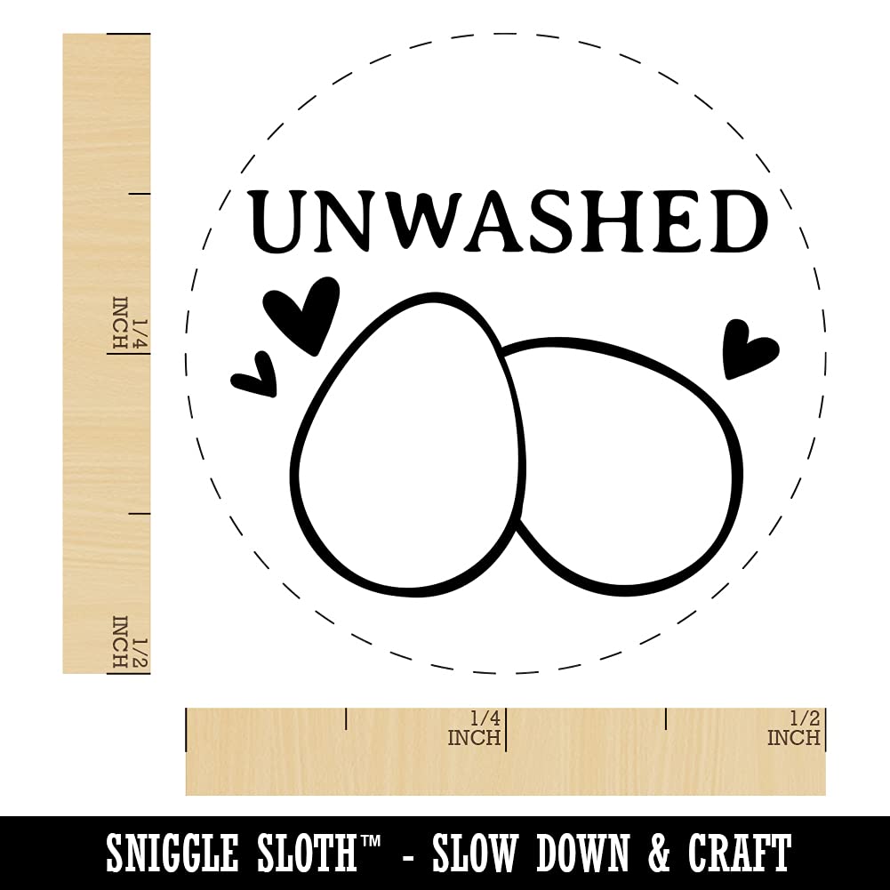 Sweet Eggs Unwashed Duck Goose Quail Chicken Egg Rubber Stamp - 1/2 Inch Mini Craft Stamp for Scrapbooking, Card Making, and DIY Projects
