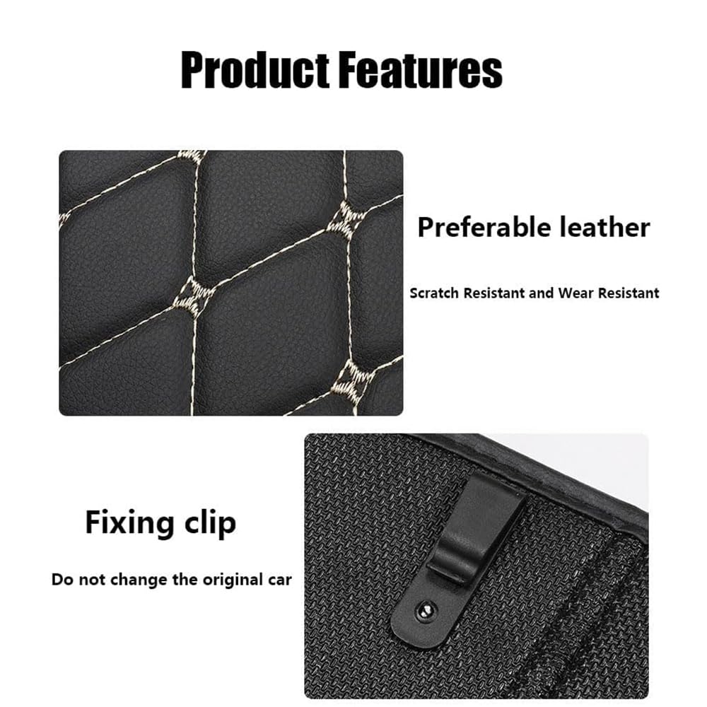 2 Pack Car Seat Back Protector - Waterproof Anti-Kick & Scratch Pad for VW ID.3/ID.4/ID.5/ID.6 Models - Leather Seat Cover Accessories for Kids & Pets Protection (Perfect for Family Road Trips & Daily Commute)