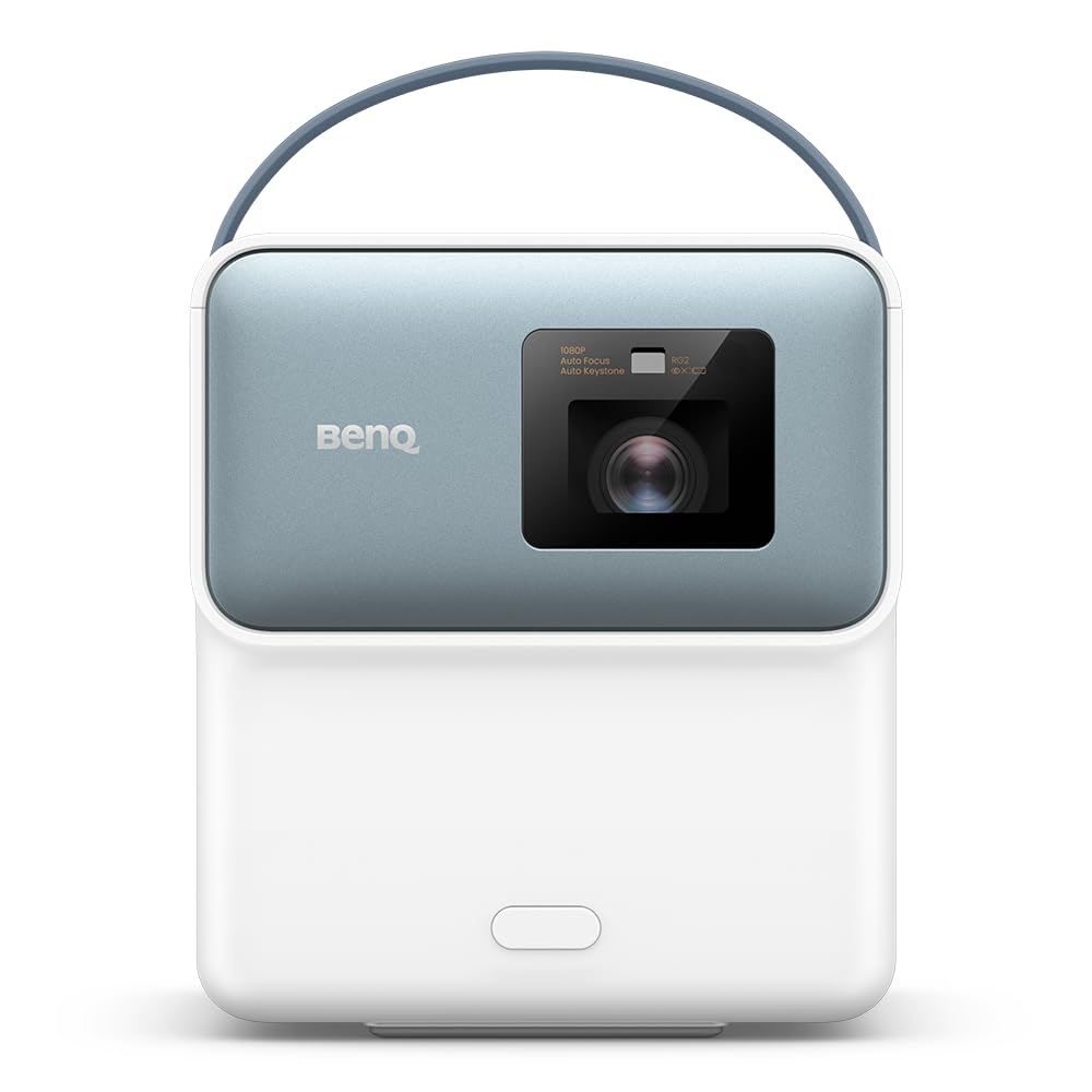 BenQ GP100A Outdoor 4K Portable Projector - 1080p Resolution, 1000 ANSI Lumens, Built-in Netflix, Chromecast, AirPlay & Android TV - Autofocus & Auto 2D Keystone - 20W Speaker - Perfect for Backyard Movies, Camping, Business Presentations & Home Theater