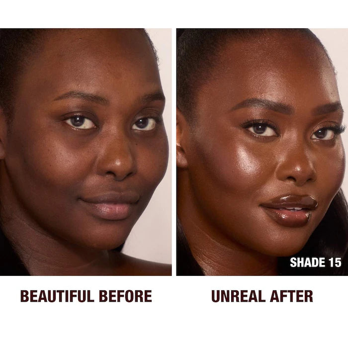 Charlotte Tilbury Unreal Skin Sheer Glow Tint Hydrating Foundation Stick - Lightweight, Buildable Coverage for Natural Glow | Perfect for Daily Wear & Special Occasions