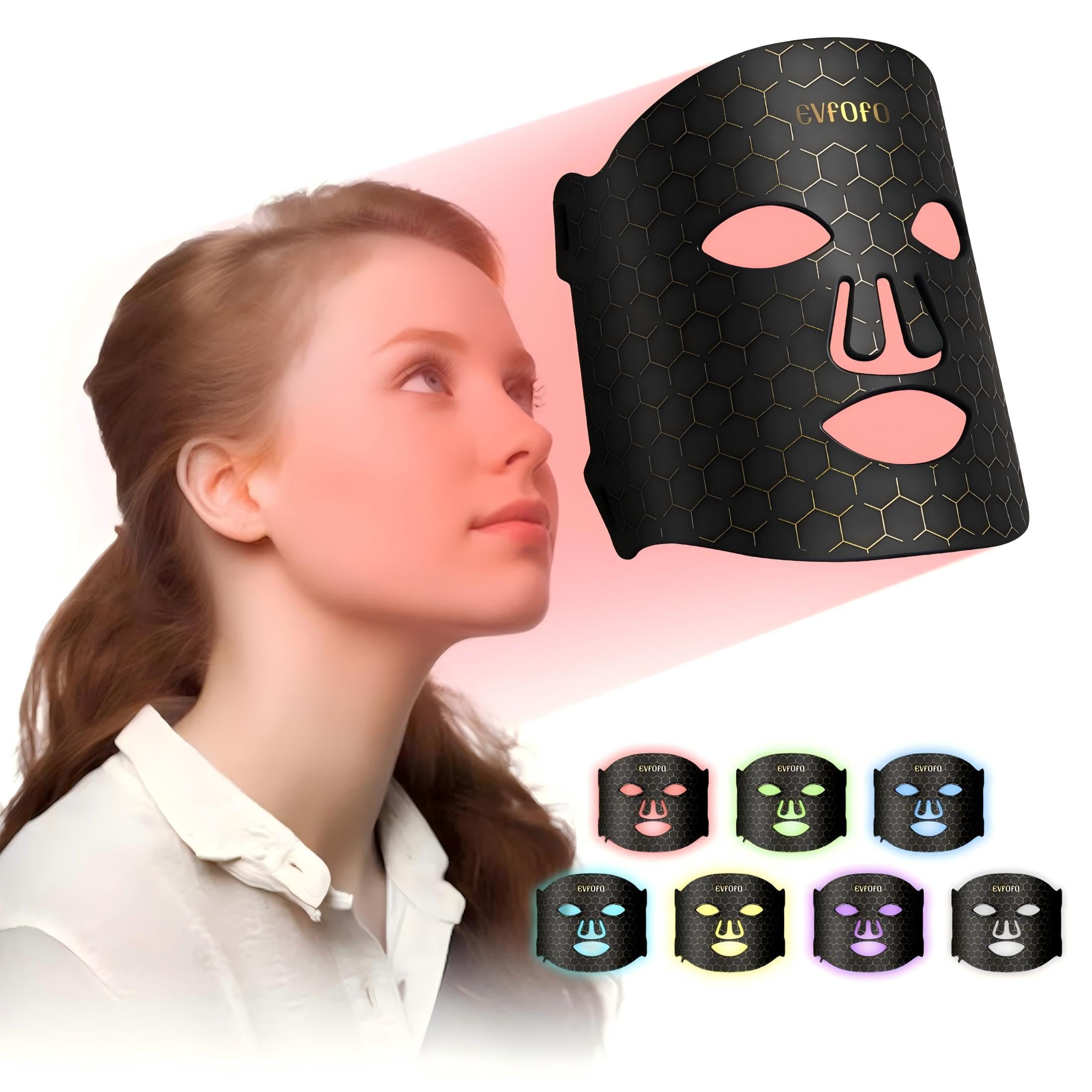 Red Light Therapy Device for Face - Anti-Aging & Skin Rejuvenation Treatment - At-Home Skincare for Wrinkles, Acne & Collagen Boost | Perfect for Daily Facial Care & Spa Treatments
