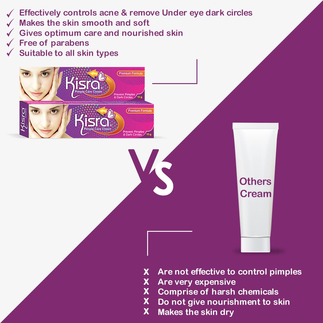 Kisra Royal Heart Soap 75g & Pimple Care Cream 15g (1 Soap + 2 Cream) - Natural Acne Treatment Set for Clear Skin - Perfect for Daily Face Wash & Blemish Control