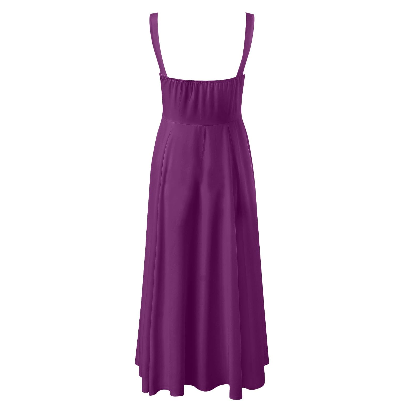 PTOLOCIF Women's Sexy Summer Sundress 2025 - Spaghetti Strap Sleeveless Low Cut Maxi Dress for Beach, Party & Vacation | Flowy Boho Chic Dress for Women
