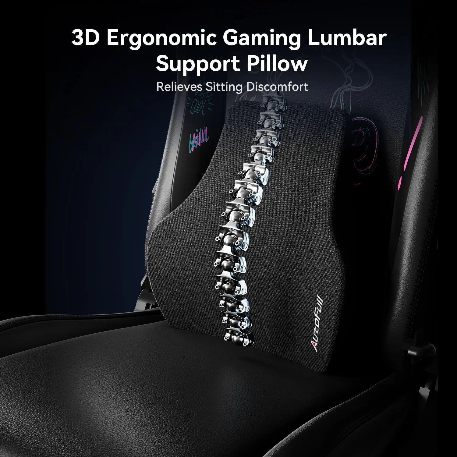 AutoFull C3 Ergonomic Gaming Chair with Adjustable Lumbar Support - Comfortable Racing Style Computer Chair for PC Gamers & Office Workers, Perfect for Long Gaming Sessions & Home Office Use