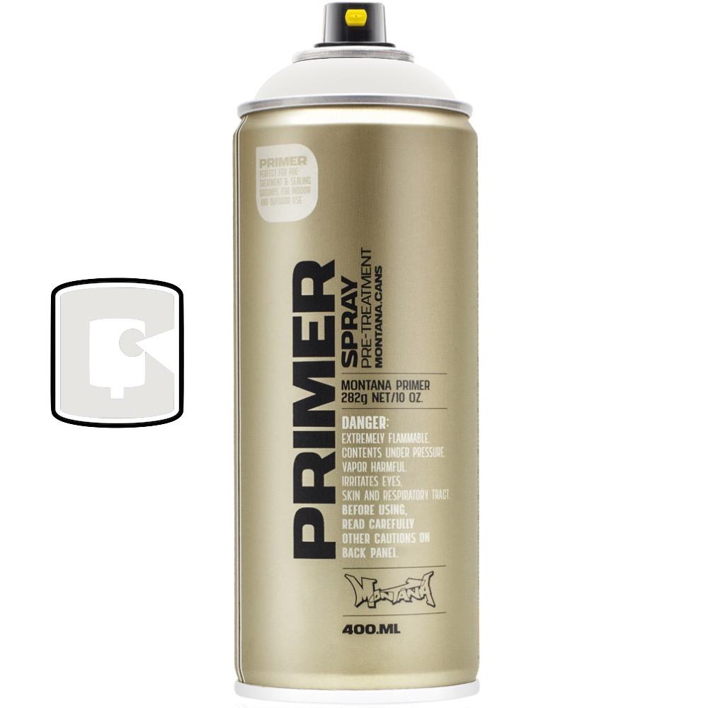 Montana Primer 400ml - High-Quality Acrylic Spray Primer for Graffiti, Street Art & DIY Projects | Fast Drying, Smooth Finish | Perfect for Walls, Canvas & Wood Surfaces