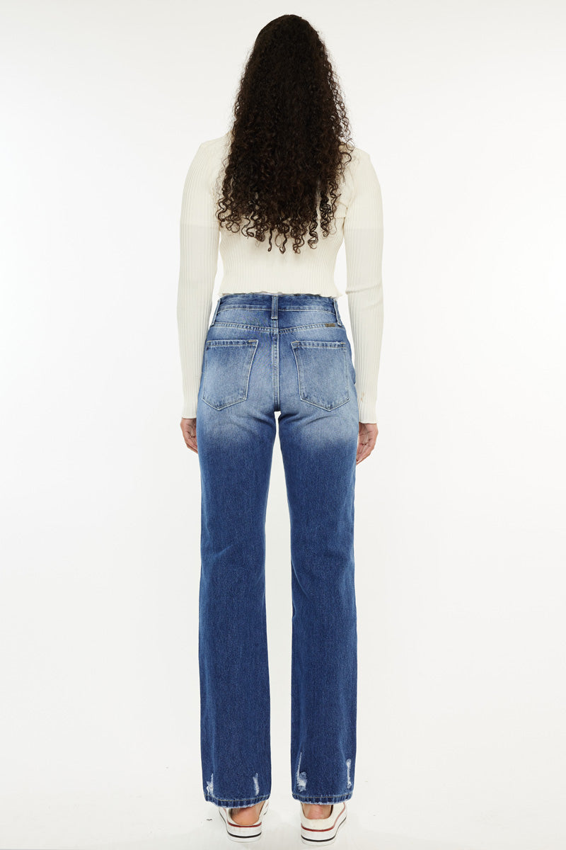 Ashland High Rise Slim Straight Leg Jeans for Women - Stretchy Denim Pants with Comfort Fit | Perfect for Casual Wear, Office & Date Nights