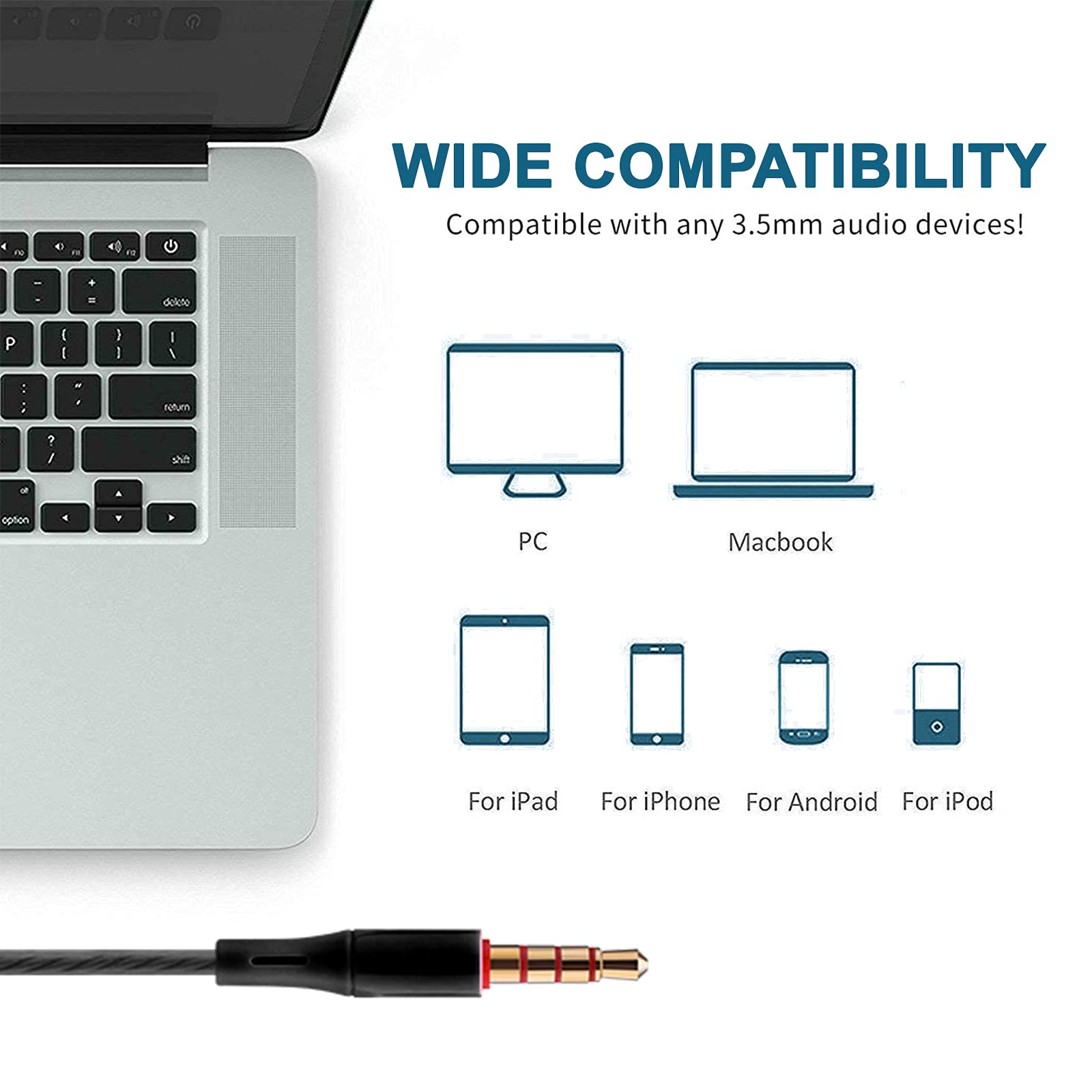 5 Pack Wired Earbuds with Microphone - 3.5mm Tangle-Free In-Ear Headphones for Laptop, Chromebook, Android, Gaming & MP3 Players | Durable & Affordable Earphones for Kids, Students | Perfect for School, Workouts, Commuting & Online Classes