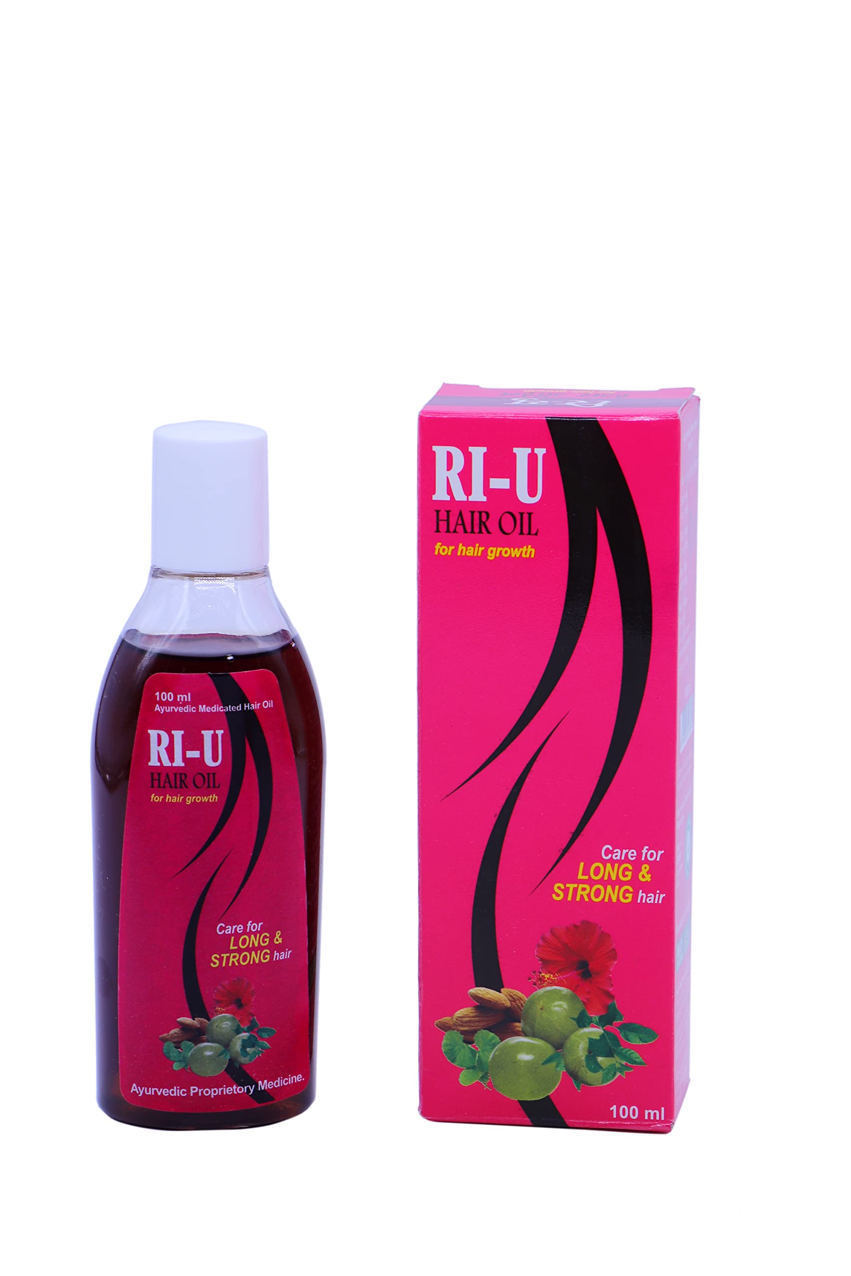 RI-U Hair Oil for Growth & Shine - Natural Hair Care Treatment for Dry, Damaged Hair - Use for Daily Hydration, Styling & Scalp Massage