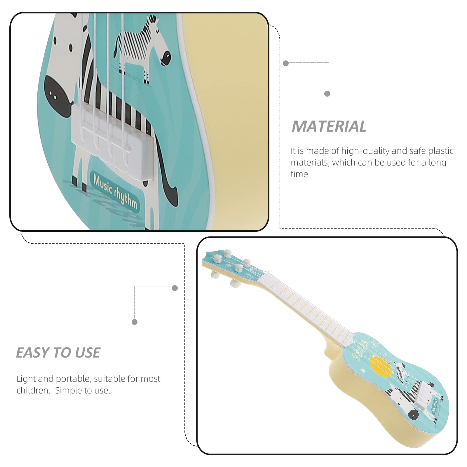 EXCLUZO Kids Ukulele Toy - Beginner Musical Instrument for Children | 21 Inch Small Guitar with Tuning Pegs & Carry Bag | Perfect for Birthday Gifts, Music Lessons & Family Bonding