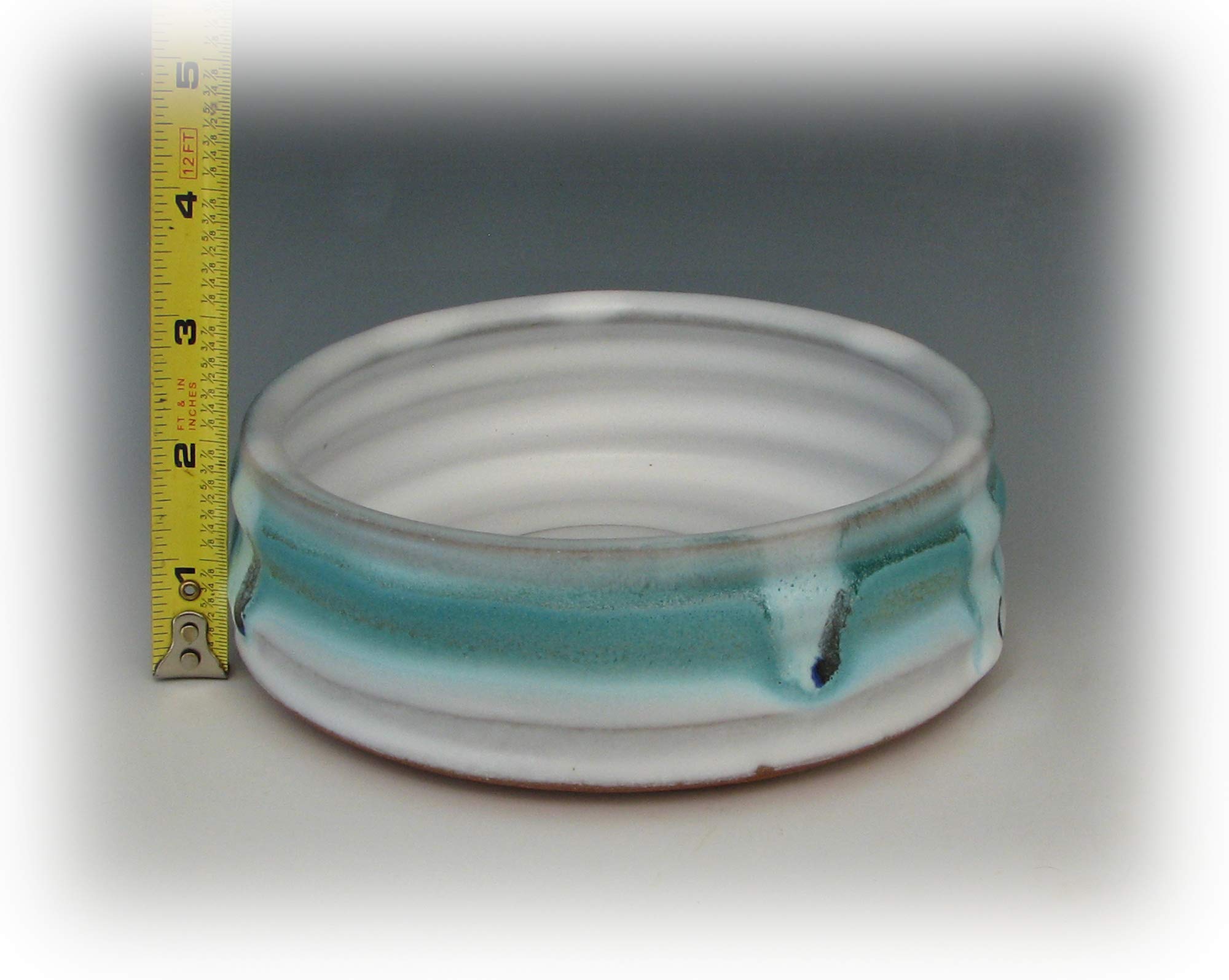 Handmade Stoneware Ceramic Dog Bowl for Small Dogs - Durable Pet Food & Water Dish - Perfect for Home, Travel & Outdoor Use