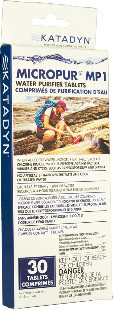 Katadyn Micropur Water Purification Tablets - Portable Water Treatment for Camping, Hiking, Emergency Preparedness & Travel