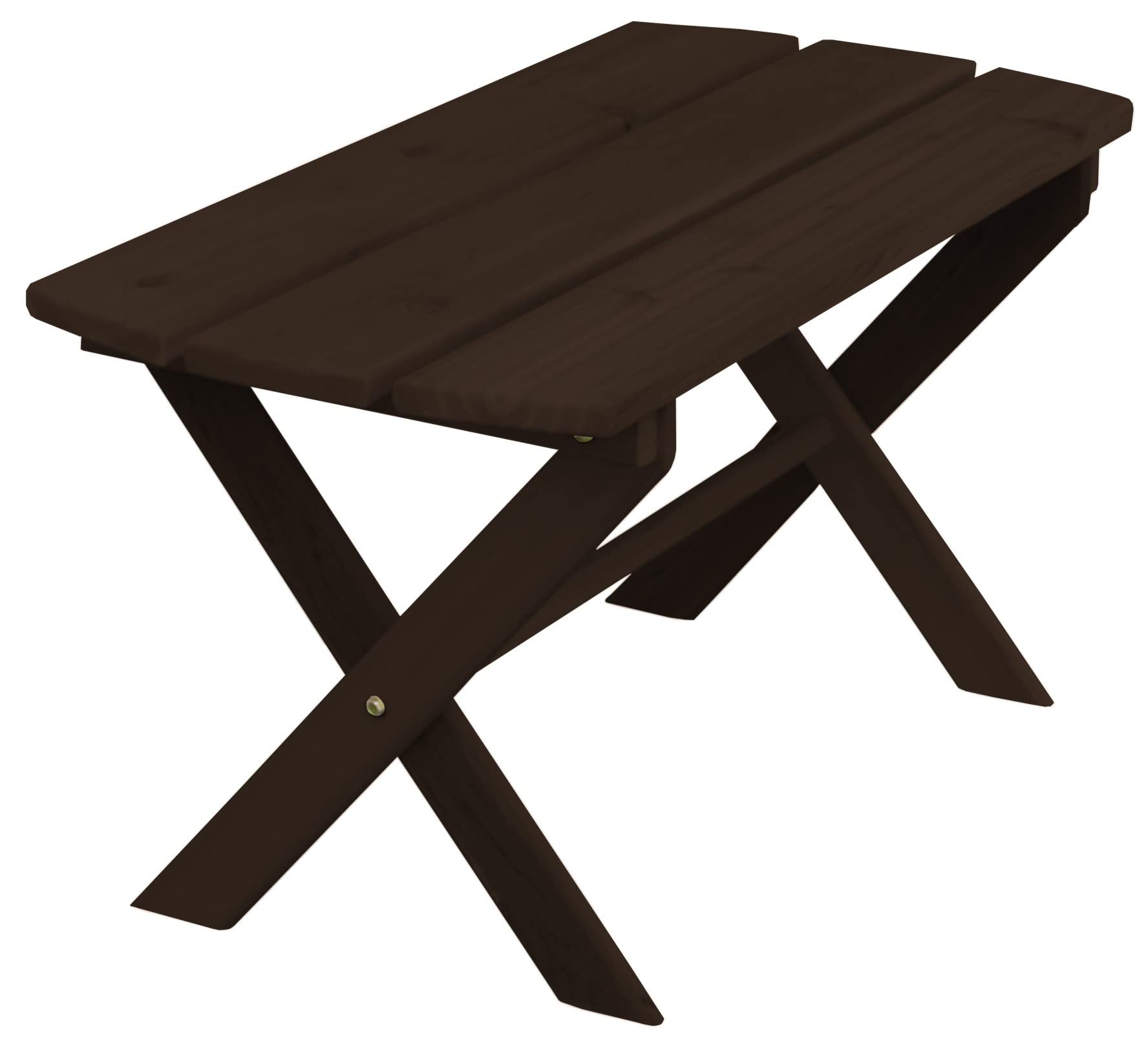 Solid Cedar Folding Coffee Table with Walnut Finish - Rustic Farmhouse Style for Living Room, Patio & Small Spaces - Furniture Barn USA