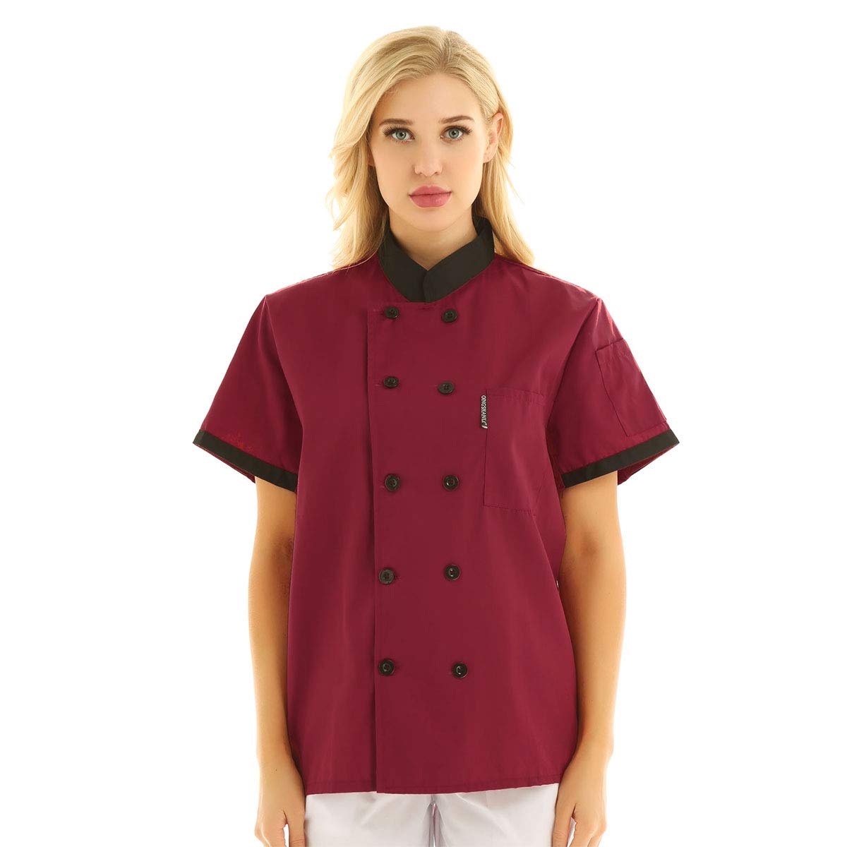 Professional Chef Coat for Men & Women - Short Sleeve Double-Breasted Kitchen Jacket for Restaurant, Catering & Cooking | Ideal for Chefs, Bakers & Culinary Students