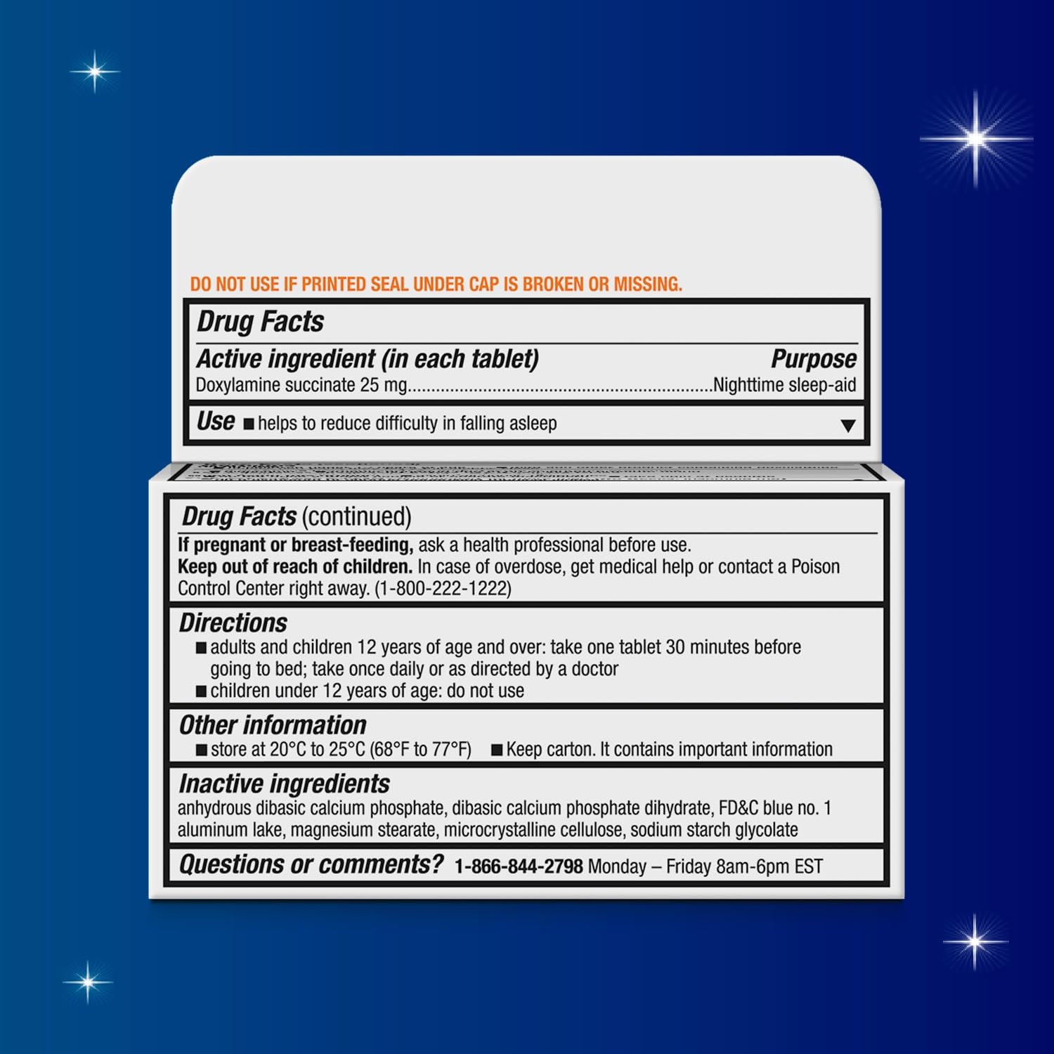 Unisom SleepTabs - Nighttime Sleep Aid with Doxylamine Succinate (80 Tablets) | Fast-Acting Sleep Support for Adults | Perfect for Travel, Jet Lag & Occasional Sleeplessness