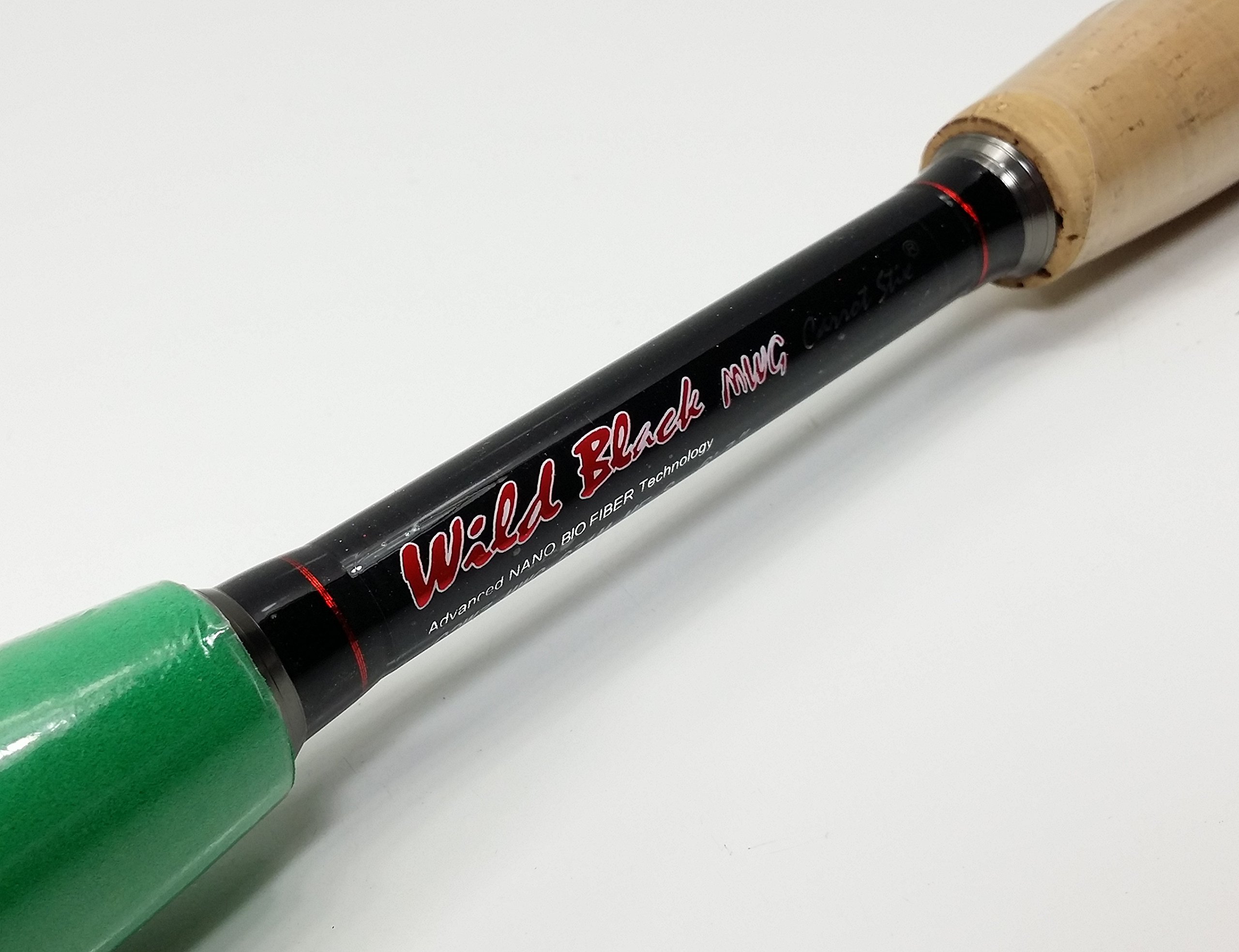 Carrot Stix 1-Piece Spinning Fishing Rod - Wild Black with Microwave Guides | Lightweight & Sensitive for Bass, Trout & Freshwater Fishing